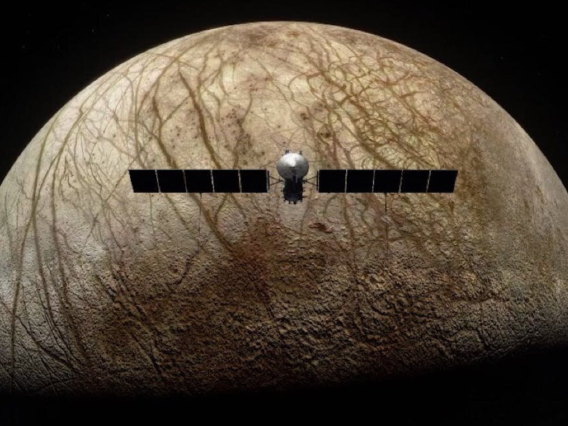Image of Europa with space probe
