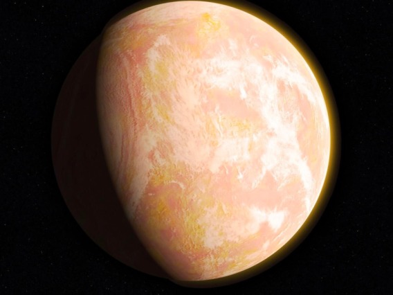 Artist’s impression of the “pale orange dot” - what early Earth would have looked like.