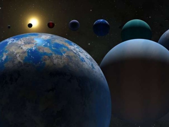 An artist view of countless exoplanets