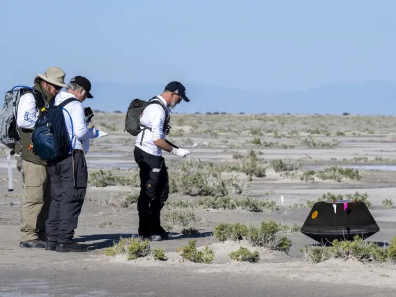 Sample return landing from O-REx