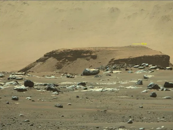Image of a deposit in Jezero Crater