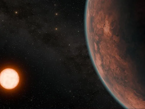 Artist’s concept of Gliese 12 b and its central star.