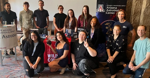Astrobiology Ambassadors Club members at a conference