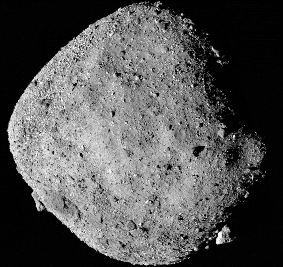 Asteroid Bennu as seen by the OSIRIS-REx spacecraft in 2018
