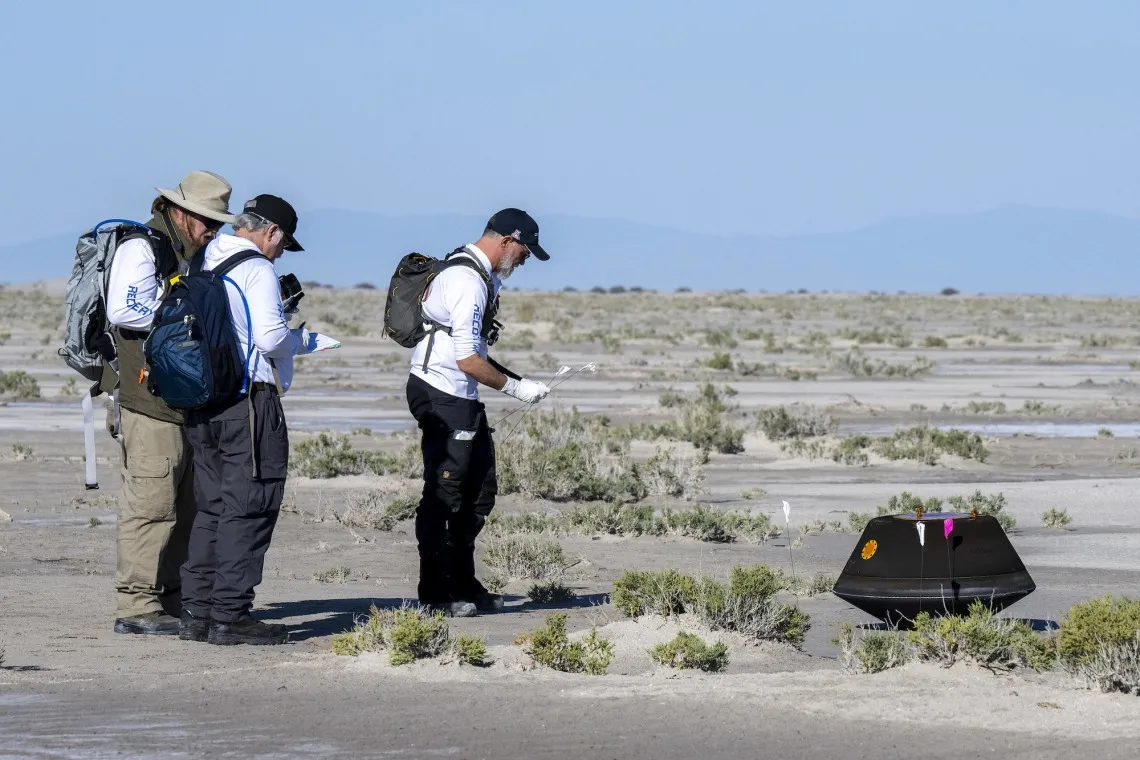 Sample return landing from O-REx