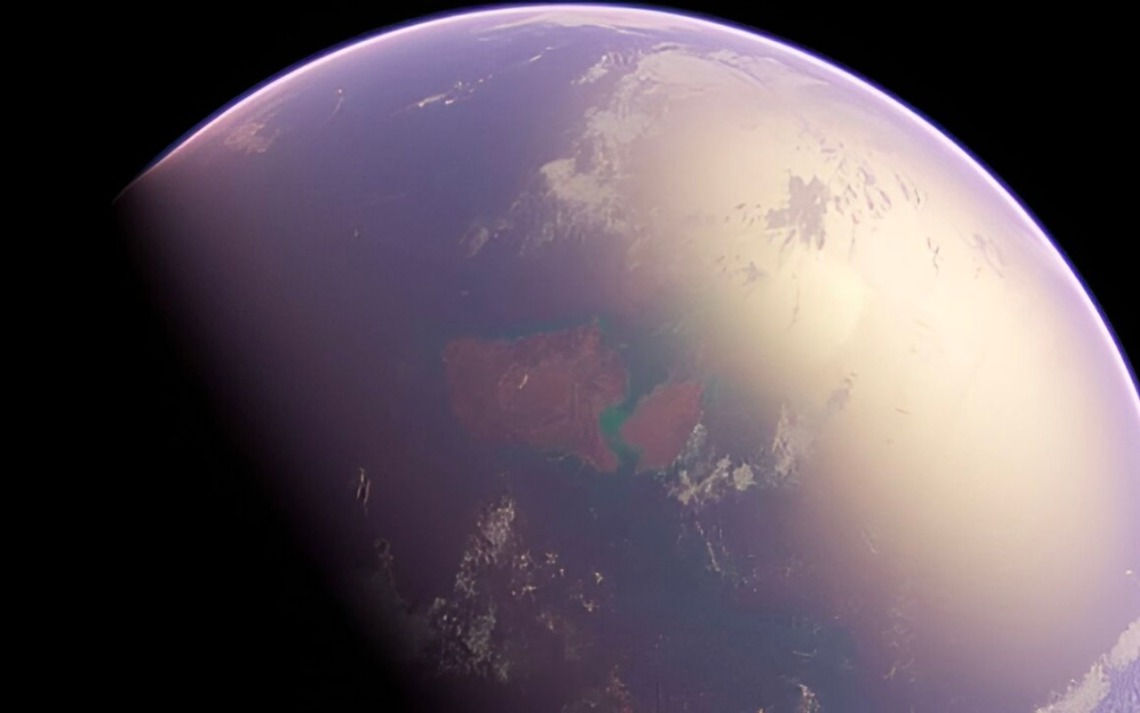 Artist impression of early-age Earth'