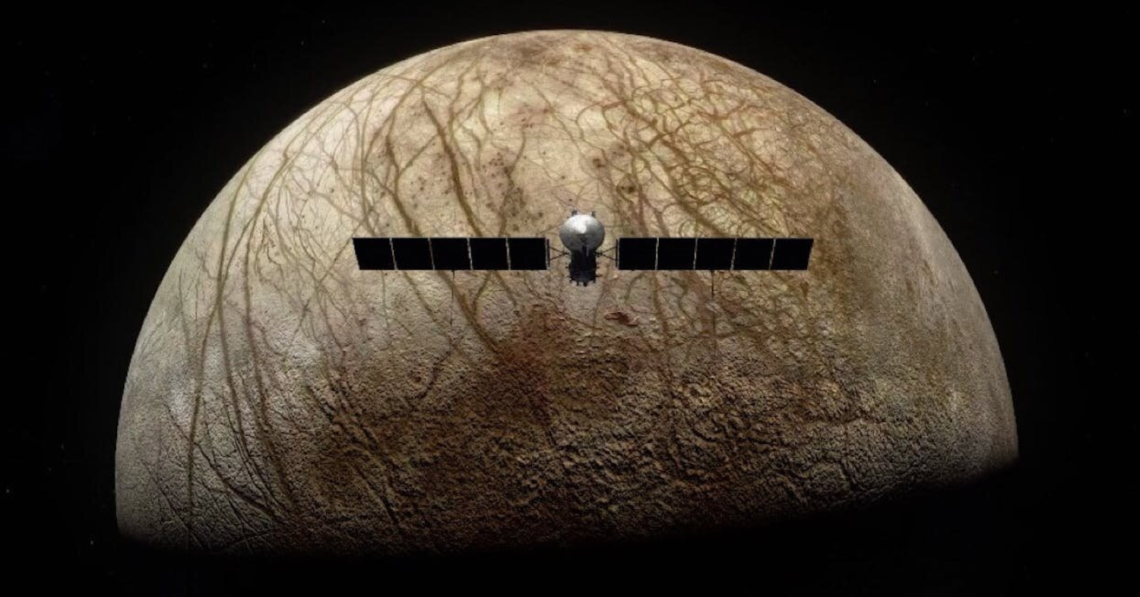 Image of Europa with space probe