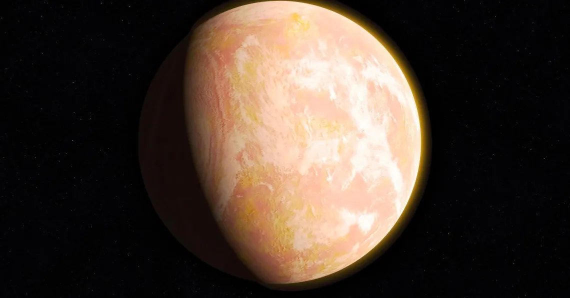 Artist’s impression of the “pale orange dot” - what early Earth would have looked like.