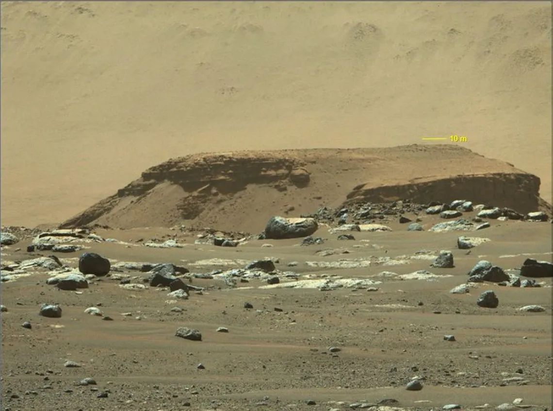 Image of a deposit in Jezero Crater