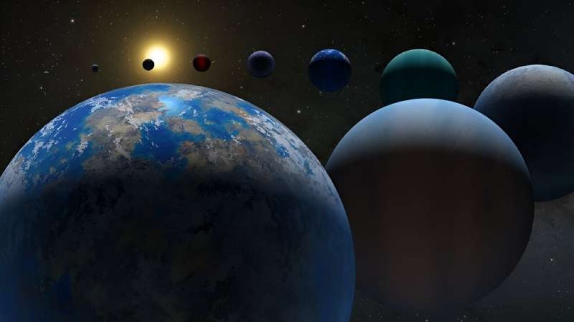 An artist view of countless exoplanets
